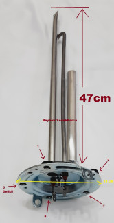 Arçelik Anot Çubuklu Termosifon Rezistansı 1800 Watt ORJİNAL Rezistans 5 VİDA