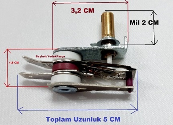 Arzum Tost Makinesi Termostat , Mil Uzunluğu 2 cm , 10 Amper Otomatik - 0