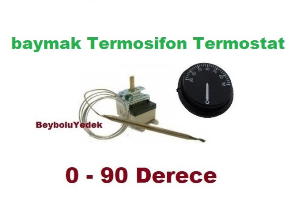 Baymak Termosifon Termostat Otomatik  0 - 90 Derece Ayar Otomatiği Termostatı - 0