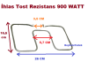 ihlas Tost Makinesi Rezistans - 110 Volt 900 Watt 26 x 16,5 cm 1 ADET - Thumbnail (1)