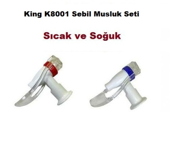 King Musluk K8001 Su Pınarı Çeşmesi Sıcak Soğuk Sebil Musluk Seti - 0