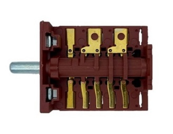 Lanova Anahtarı Ankastre Fırın Şalteri Yeni Model 6 Konum Komütatör Düğme 6+6 - 0