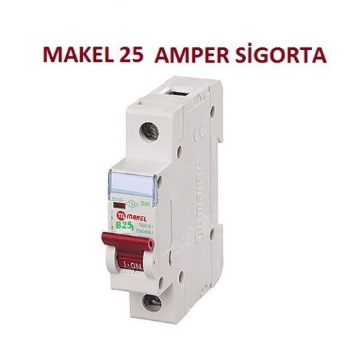 Makel 25 Amper Sigorta , Makel 1P - B25 A Otomatik Sigorta - 0