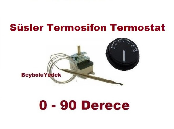 Süsler Termosifon Termostat Otomatik  0 - 90 Derece Ayar Otomatiği Termostatı - 0