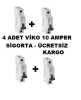 Viko B10 Amper Sigorta 4 ADET , W Otomat Şartel 10A , 10 A B 10 A - Thumbnail (1)